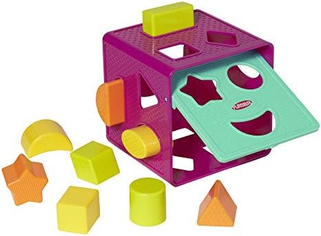 Playskool formulário de forma de forma de forma de combinação de atividades de cubo brinquedo com 9 formas para