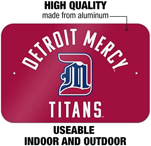 Universidade de Detroit Mercy Titans Logo Home Business Office Sign - Metal - 6 x 9