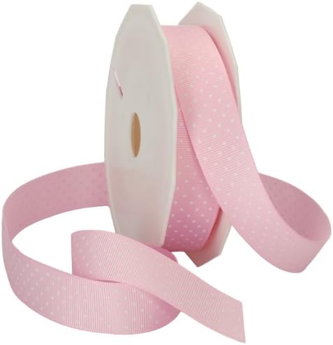 Morex Swiss Dot Polyester Grosgrain Ribbon, 7/8 de polegada por bobo de 20 jardas, roxo
