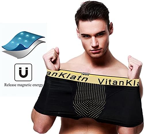 O boxeador de energia magnética masculina do Htdzdx Briefs Tourmaline Coating Underwear Comfort