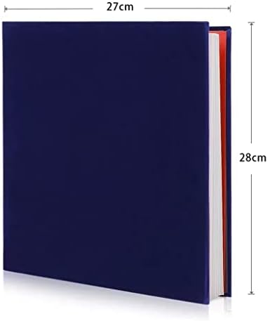 XXXDXDP Álbum de recortes de recortes de veludo páginas grossas com filmes protetores salvar imagens permanentemente, melhor escolha azul