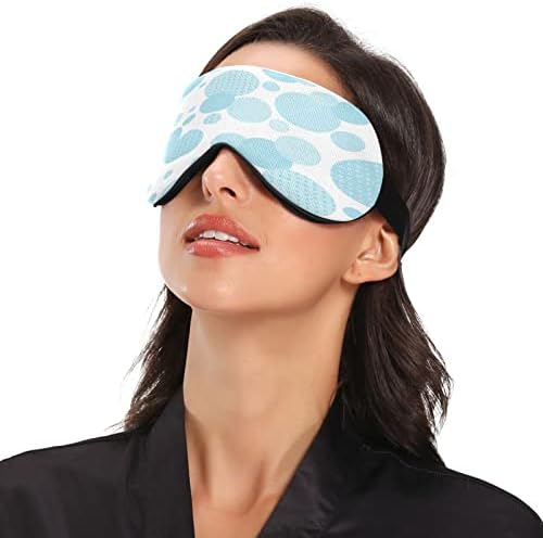 Blue Circle Pattern Sleep Mask para homens homens suaves confortáveis ​​bloqueando a máscara de