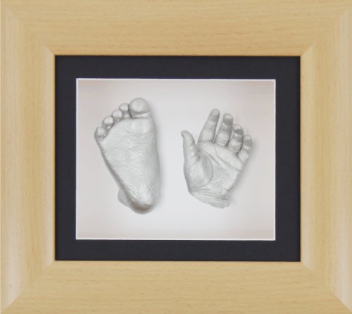 Babyrice New Baby Casting Kit com 6x5 Efeito de faia 3D Caixa de exibição Frame/Montagem preta/Backing