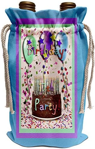 3drose Beverly Turner Aniversário Convite Design - 17º aniversário de festa de chocolate - bolsa de
