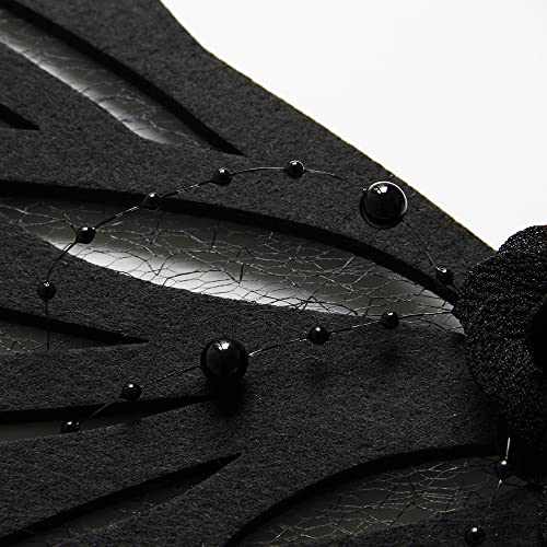Halloween escuro gótico de borboleta usa bandana de renda preta de renda barroca rei da banda de cabelo da coroa