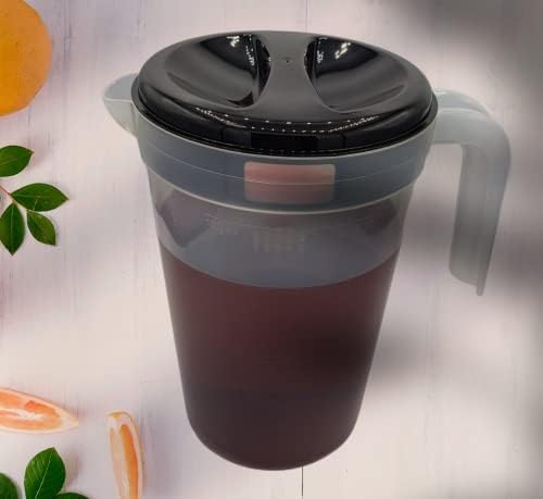 1 galão/4,5 litros redondo jarro de plástico transparente com tampa See através da base e alça para bebidas de chá gelado de água