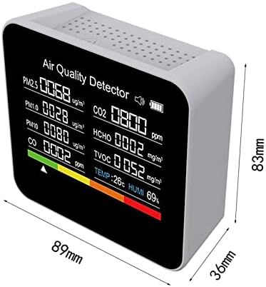 Sylive Air Quality Monitora Profissional e Precisa TVOC HCHO Hunidade e Counter de partículas de temperatura para medidor de escritório em casa