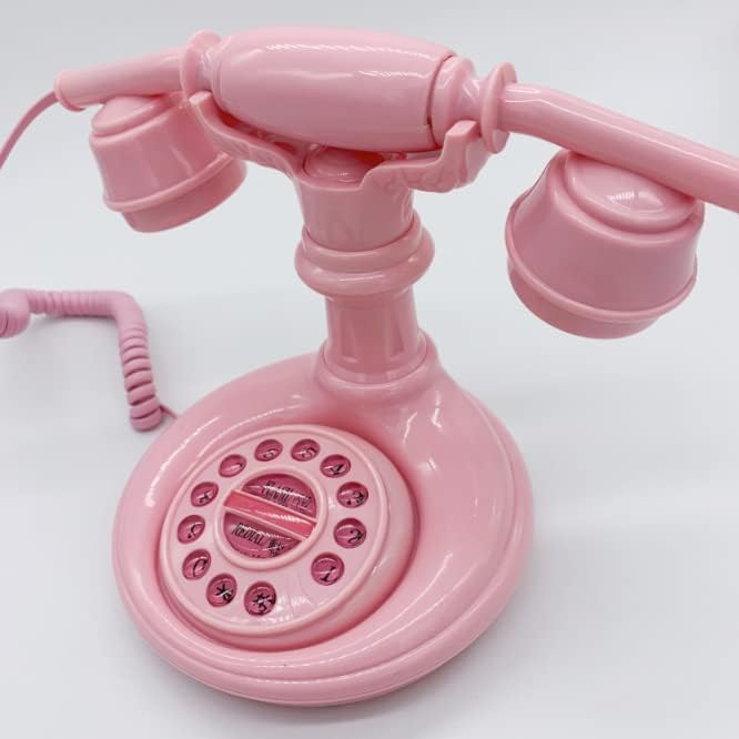 Gayouny Push-to-Dial Telephone Sala de estar decoração com fio Telefone rosa Telefone fixo fixo Telefone Home Hotel Quarto