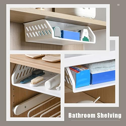 Cabilock 2 pcs gaveta branca rack oculto para armários de casa acessórios armários de quarto armário prateleira