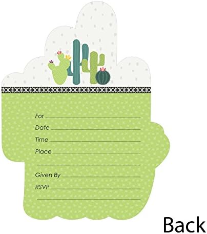 Big Dot of Happiness Festus Party - Shaped Fill -In convites - Fiesta Party Invitation Cards com envelopes - conjunto