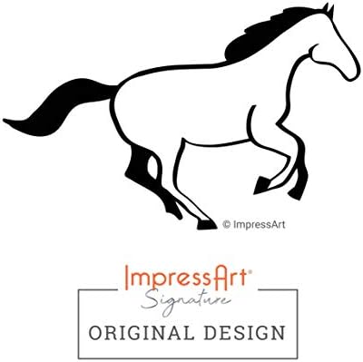 Implementar - galopando carimbo de design de metal de assinatura de cavalos, 6mm
