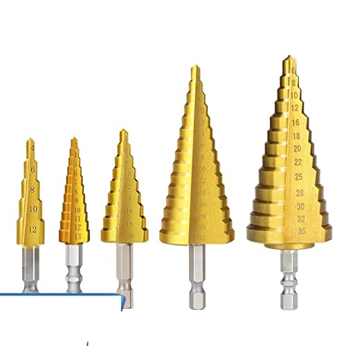 Etapa de broca Hex Shank 3-12/4-12/20/32mm Coned Cone Drill Grill Bit para ferramenta de perfuração de metal