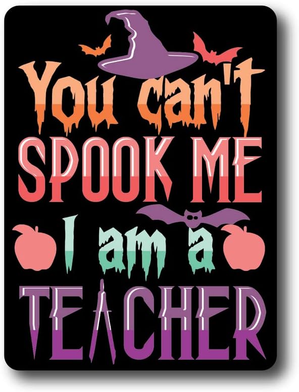 Você não pode me assustar, eu sou um professor | Halloween | Ótima ideia de presente | adesivo de decalque | 2 pacote | Adesivos de 5 polegadas | S11750