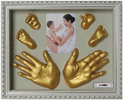 ZAMTAC Top Moda 3D Plaste Handprint Pegada Pegada Baby Mold Hand & Foot Casting Prints Kit Cast Gift -