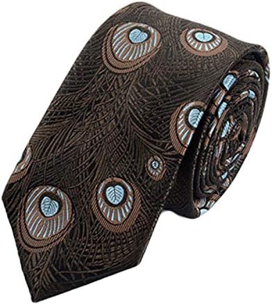 Andongnywell Homens impressos Tie Jacquard Tecla CoCTIE Classic Business Business Party Fester Sacecution