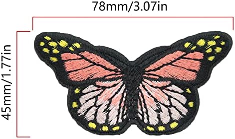 Jianling 1set Multicolor Butterfly Ferro em remendos, remendo de reparo de apliques de costura bordados, Motivo