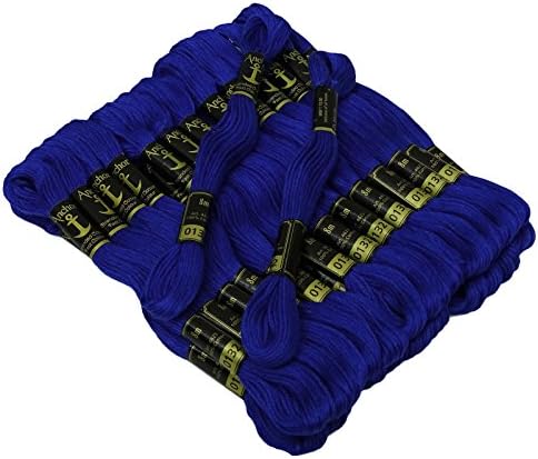 IBA IndianBeautifullart 25 x Anchor Cross Stitch Bordado de bordado de algodão encalhado de algodão Skeins-royal azul