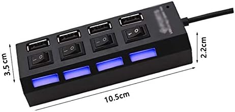 Chysp USB 2.0 Hub Splitter Hub Use adaptador de energia 4 Porta Múltipla Expander 2.0 Usb Hub com Switch para