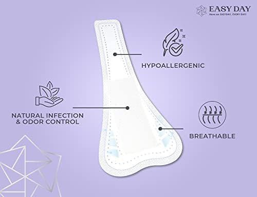 Fornecedores de calcinha no estilo Easyday tanga para mulheres, sem perfume, livre de odor, especialmente projetados para pele sensível, respiráveis ​​e de calcinha para absorção de fluxo de luz, pacote de contagem 90