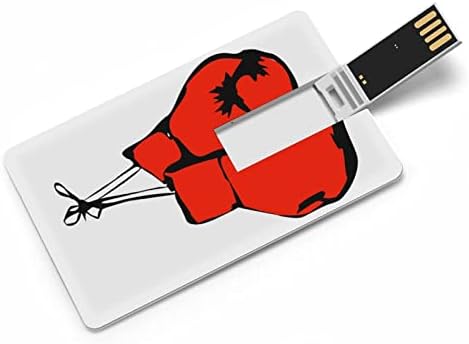 Cartão de luvas de boxe vermelho USB 2.0 Flash Drive 32g/64g Padrão Impresso engraçado