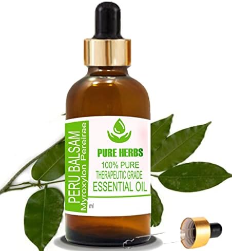 Ervas puras Peru Balsam Pure & Natural Teleapeautic Grade Essential Oil com conta -gotas 50ml