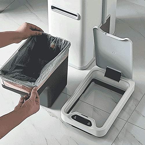 Lxxsh 15l lixo inteligente pode sensor automático de lixo de lixo de lixo de lixo elétrico de lixo de lixo de lixo para banheiro da cozinha lixo de banheiro