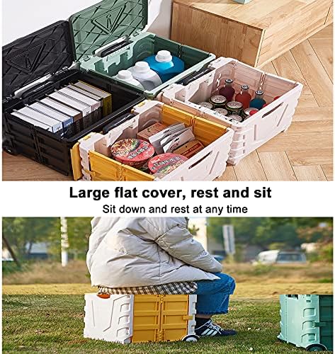 Libes de armazenamento dobráveis ​​plásticos com tampas, recipientes de caixas de porta-malas