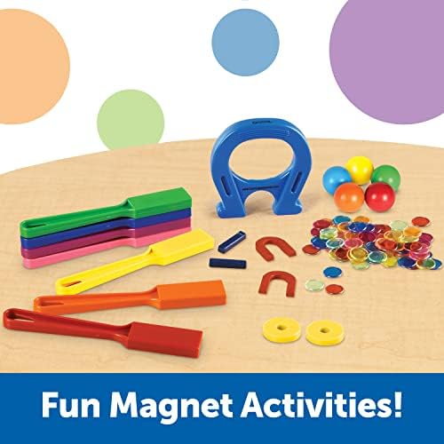 Aprendendo recursos Super Magnet Lab Kit - 119 peças, idades mais de 5 brinquedos de caule para o jardim