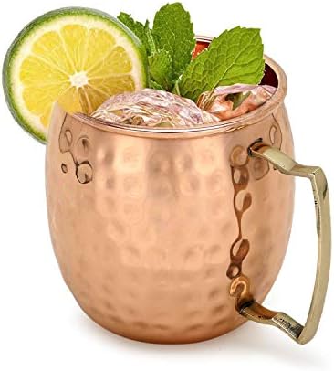 Zap Impex Pure Copper Moscow Mule Cup, sem revestimento, cobre martelado, ótimo para entreter qualquer bebida