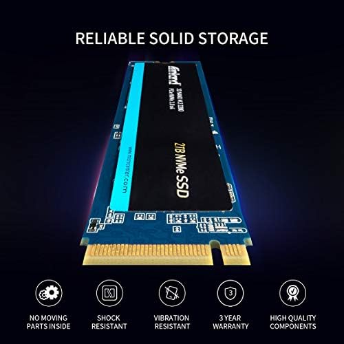 Premium interior 2TB SSD M.2 2280 PCIE NVME 3.0 X4 TLC 3D NAND Solid State Drive, velocidade de leitura/gravação
