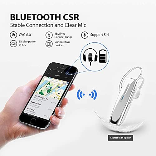 Tek Styz Headset Compatível com Samsung Galaxy Watch ativo no ouvido Bluetooth 5.0 Evir sem fio, IPX3 à prova d'água, microfones duplos 24H, redução de ruído