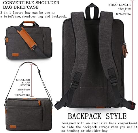 Bolsa de mensageiro de laptop masculina de Estarer, mochila de laptop de 17-17,3 polegadas, bolsa de ombro