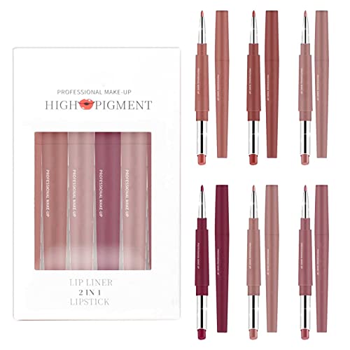 Lipstick corretivo Lipstick 6pcs Lip Liner e Lipstick Set
