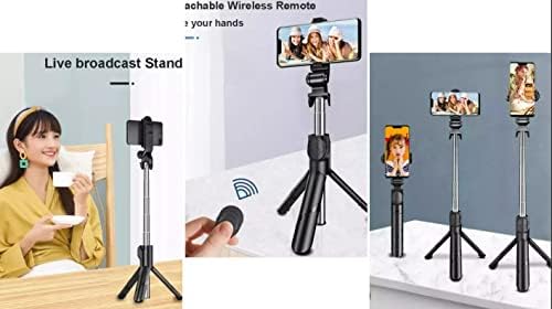 Selfie Stick Tripod Stand - Tripé para celular, suporte para gravação, suporte para tripé celular - portátil
