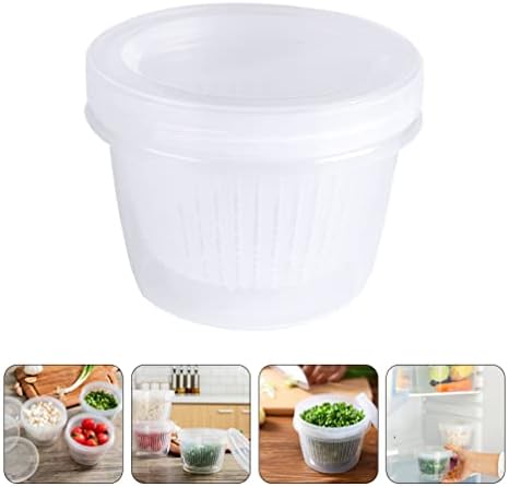 Solustre Kimchi Geladeiro 4pcs Caixa de armazenamento vegetal Gradela Caixa de alimentos frescos