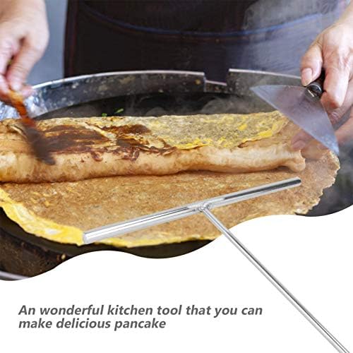 Doitool Crepe Pan não estick Crepe Espremer Spreador Aço inoxidável Panqueca Batter Sprevador de massa Metal Spread Crepe Pan Maker for Home Restaurant