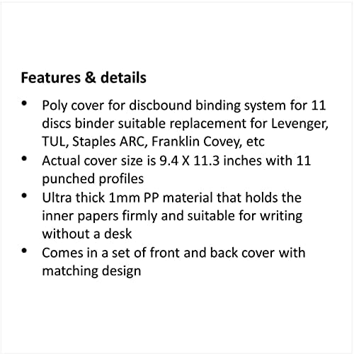 Discette Letter Tamanho da letra Snap na capa, 8,5 x 11, para 11 Discos Discwound Binder Notebook e Journal