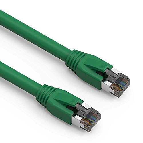 Cabo Central LLC Gray CAT 8 Cabo Ethernet 0,5 pés 40 Gbps Alta velocidade S/FTP CAT 8 Internet
