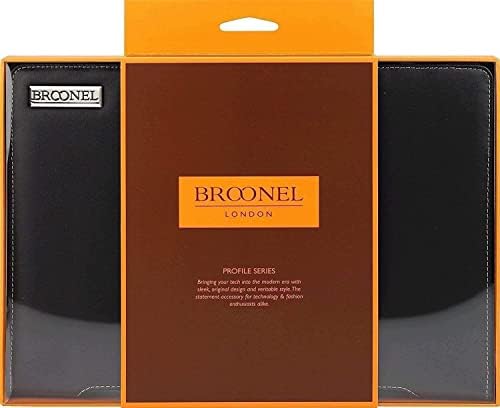 Broonel - Série de Perfil - Laptop de couro preto compatível com Dell Chromebook 3110 11,6 2