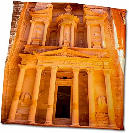 3drose Siq, Petra, Jordânia. Tesouro construído pelos Nabataens em 100 aC. - Toalhas