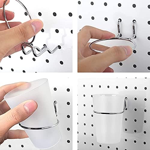 Mounay 6 sets lixeiras com anéis ganchos de estilo com copos de xícara acessórios transparentes