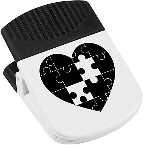 Clipe magnético 'Autism Jigsaw Piece Heart'