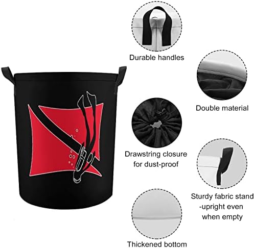 Bandeira de mergulho com cesta de lavanderia de mergulhadores com sacos de lavanderia de fechamento