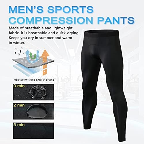 Calças de compactação cargfm para meias de basquete masculino Leggings ioga Running Sports Workout BaseLayer