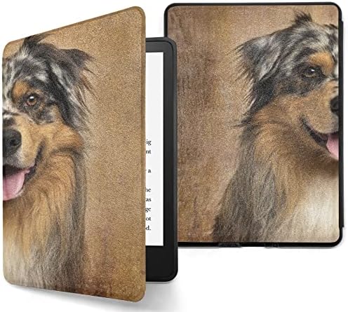 Casos de e-books para paperwhite compatível com 6,8 Kindle Paperwhite 11ª geração Shepherd Blue Merle Dog Animal
