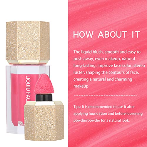 Creme líquido macio blush maquiagem coreana blush para bochechas, maquiagem rosa de rosa, altura de pigmentação,
