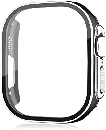 Coepmg para Apple Watch Ultra 49mm Protetor de tela PC Vidro de vidro+capa Acessórios temperados resistentes à queda iwatch Ultra 49mm