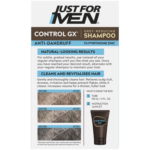 Apenas para homens controlam o shampoo GX de 4 onças anti-casca em caixa