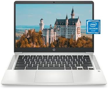 HP Chromebook 14 Laptop, Intel Celeron N4020, 4 GB de RAM, 32 GB EMMC, tela micro-borda HD de 14 ”, Chrome