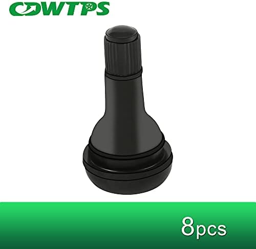 CDWTPS TR415 Válvula de pneu, snap-in de borracha, caule de pneu preto curto para orifícios de